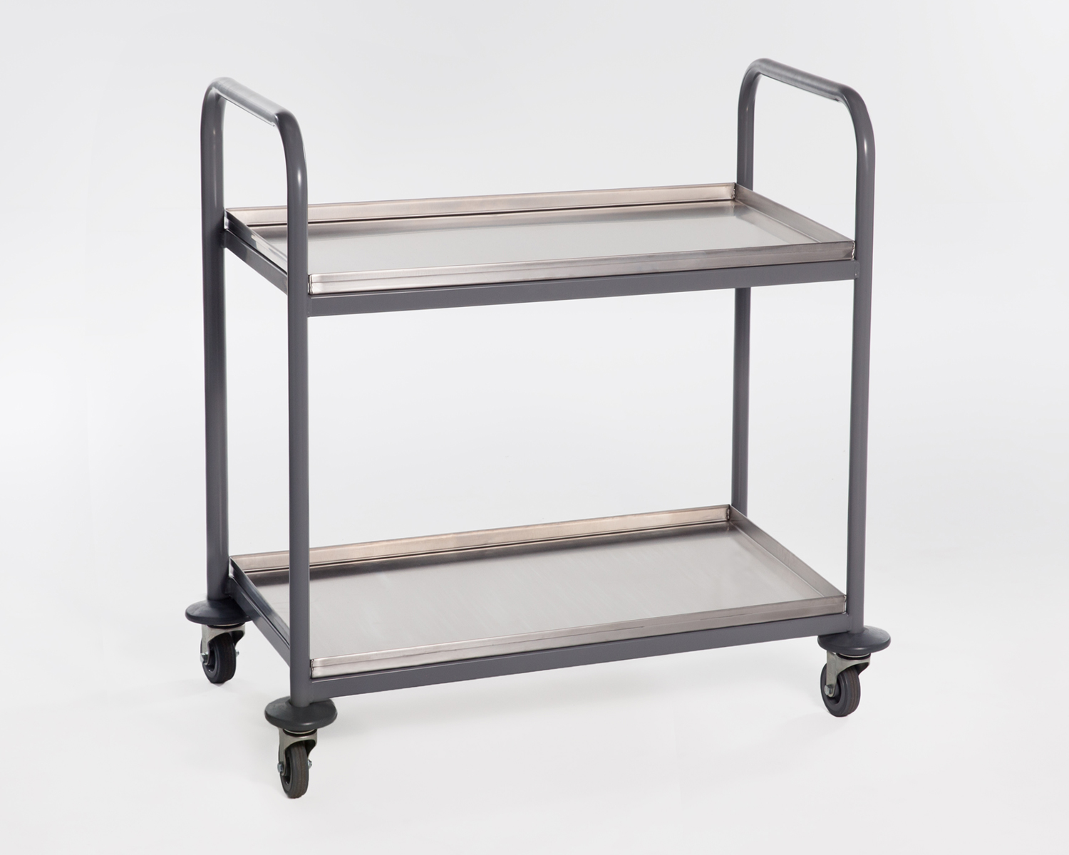 Laboratory Trolley Powdercoat with Stainless Steel Shelves copy