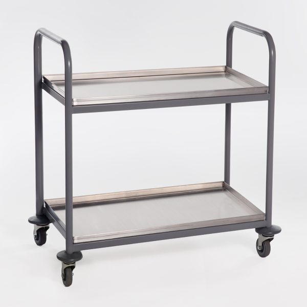 Laboratory Trolley Powdercoat with Stainless Steel Shelves copy