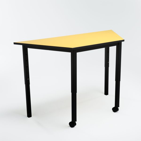 Small Trapezoidal Adjustable Height Table